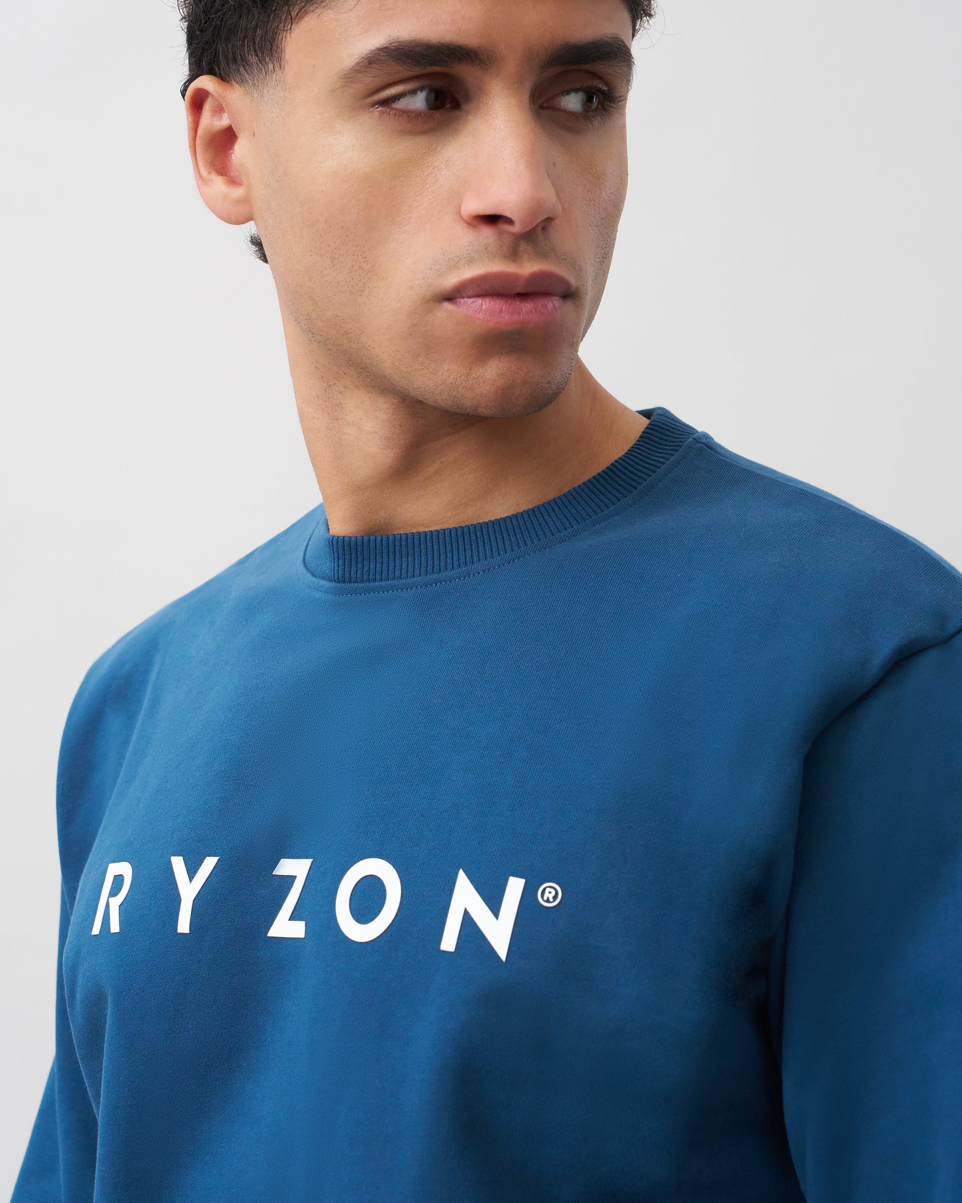 Ryzon Rhythm Unisex Crewneck Sweatshirt Typelogo Organic Cotton