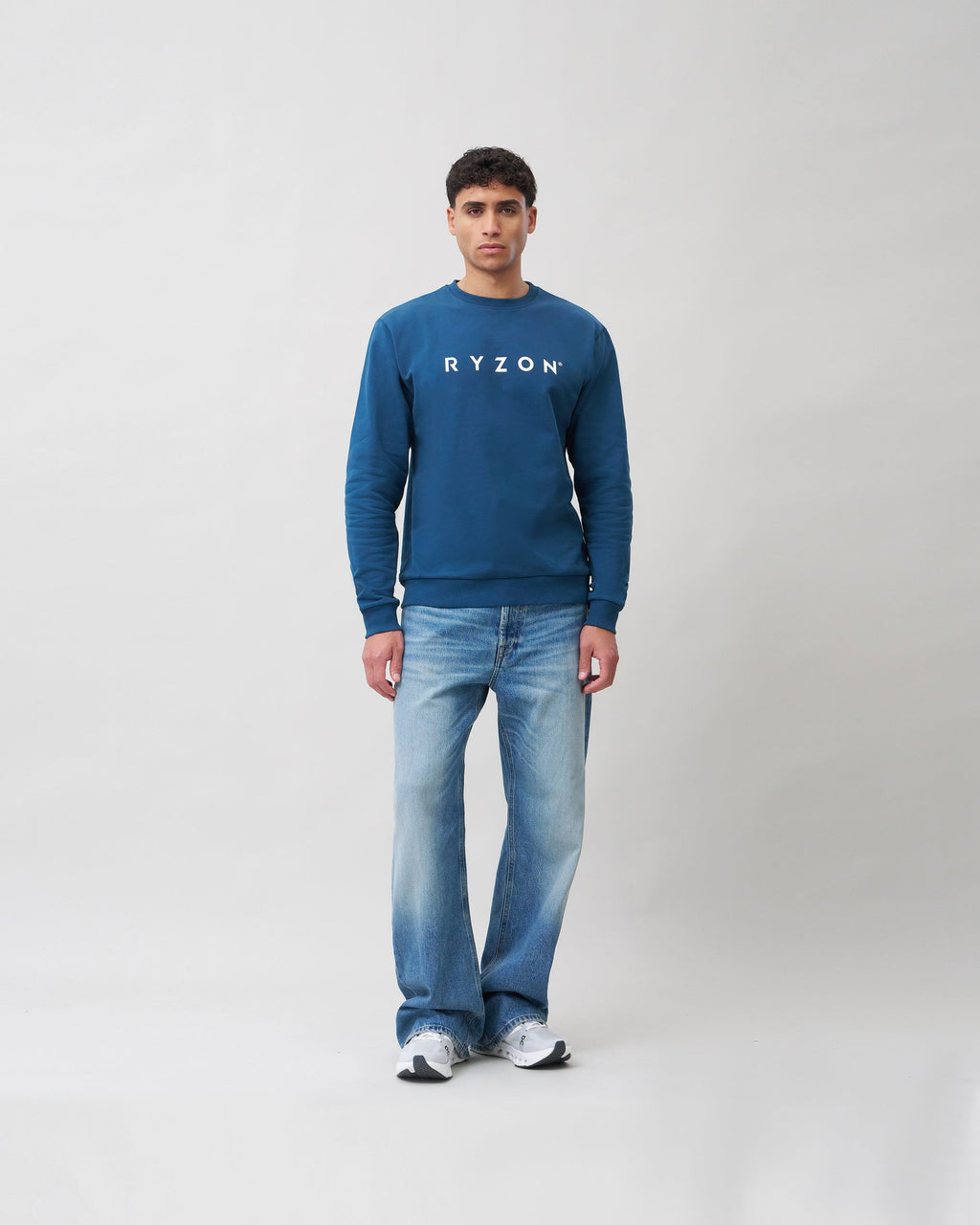 Ryzon Rhythm Unisex Crewneck Sweatshirt Typelogo Organic Cotton
