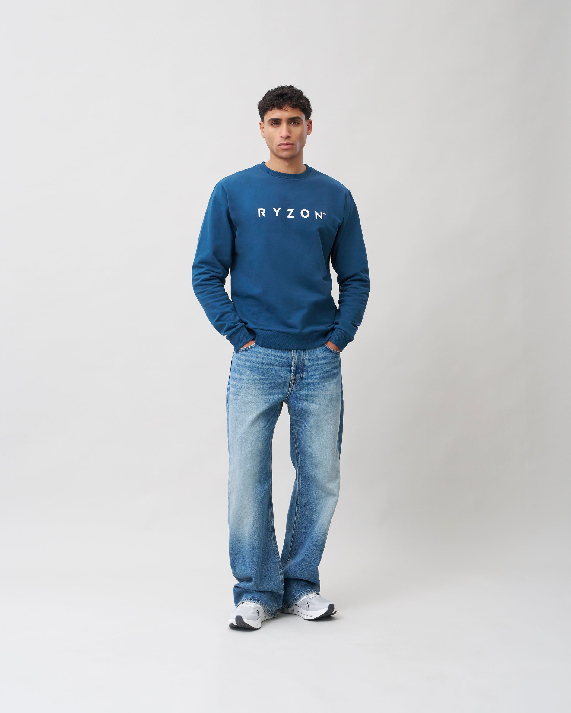 Ryzon Rhythm Unisex Crewneck Sweatshirt Typelogo Organic Cotton