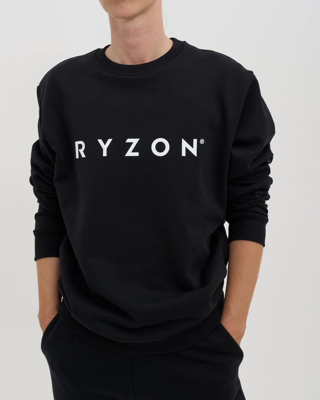 Ryzon Rhythm Unisex Crewneck Sweatshirt Typelogo Organic Cotton