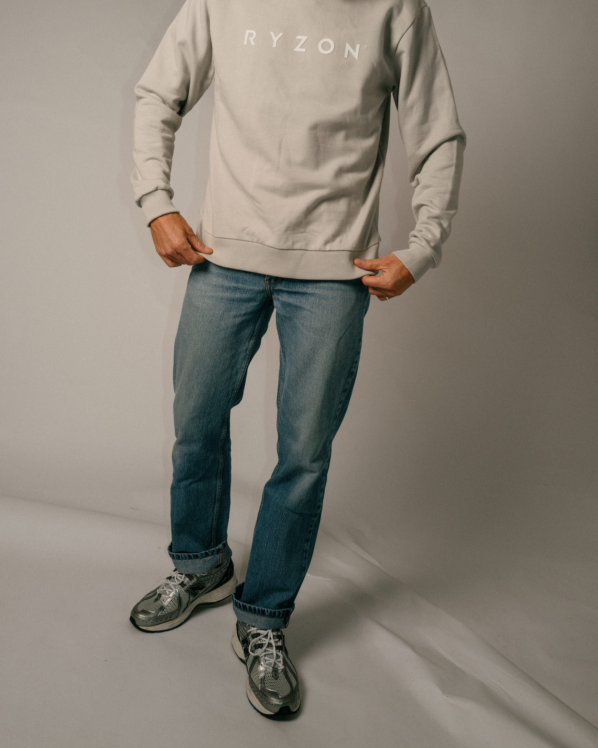 Ryzon Rhythm Unisex Crewneck Sweatshirt Typelogo Organic Cotton