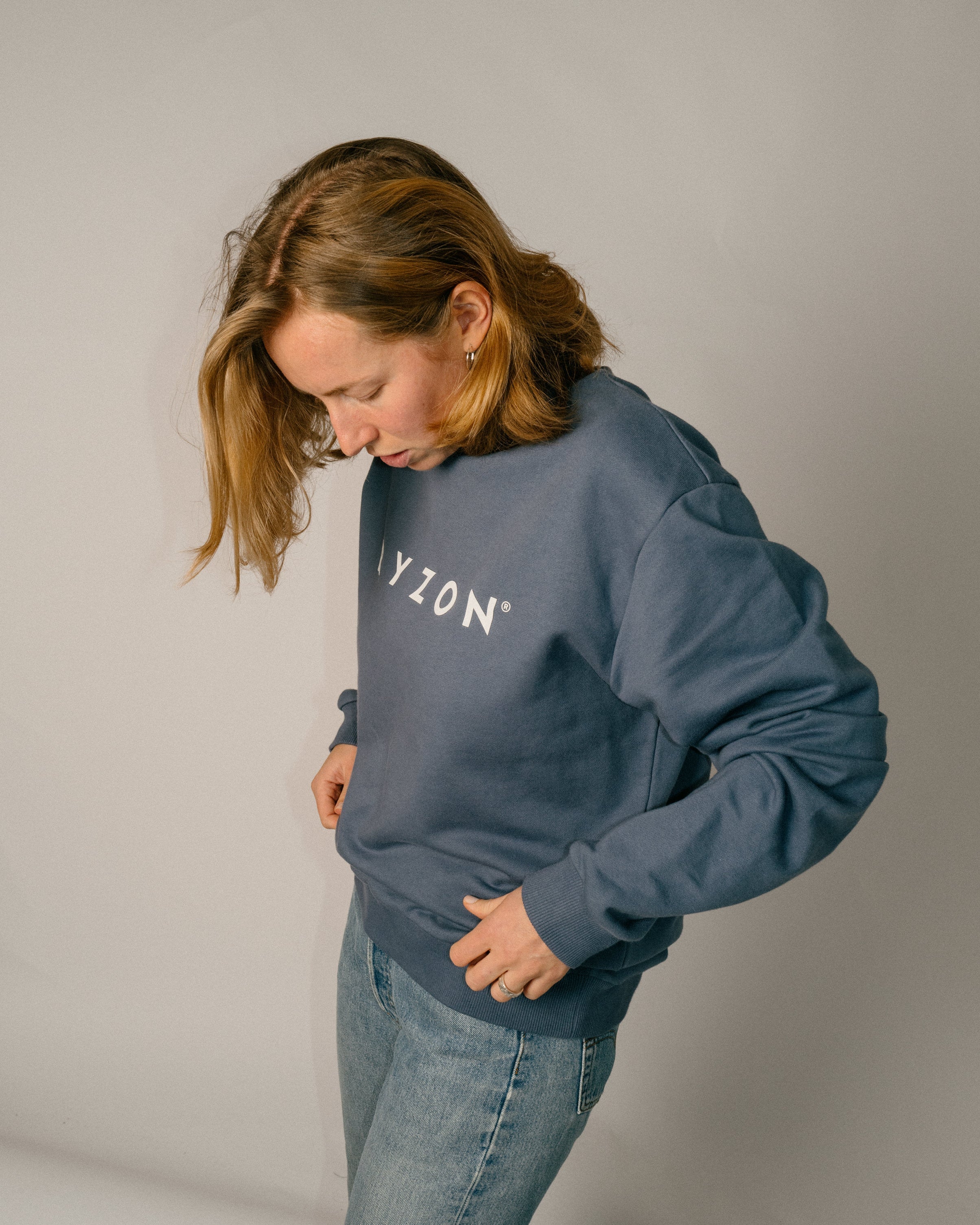 Ryzon Rhythm Unisex Crewneck Sweatshirt Typelogo Organic Cotton