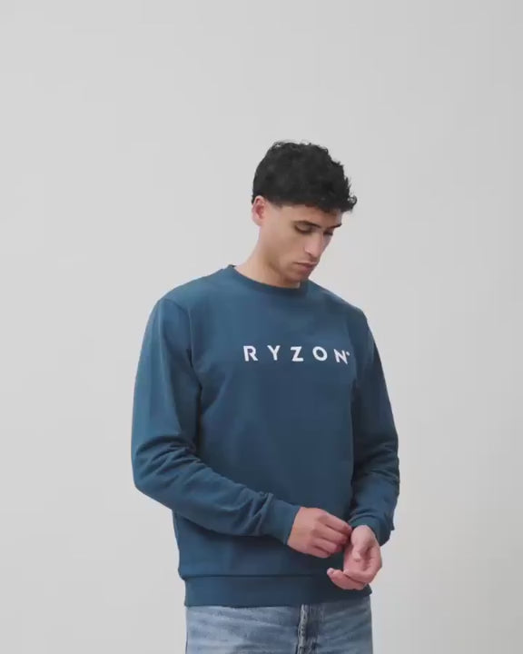 Ryzon Rhythm Unisex Crewneck Sweatshirt Typelogo Organic Cotton